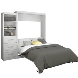 Atlin Designs 90&quot Queen Wall Bed in White