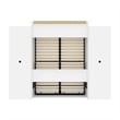Atlin Designs Wood Full Murphy Bed with Closet Organizer in Bark Gray/White