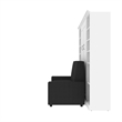 Atlin Designs Wood Full Murphy Bed with Closet Organizers in Bark Gray/White