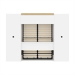 Atlin Designs Wood Full Murphy Bed with Closet Organizers in Bark Gray/White