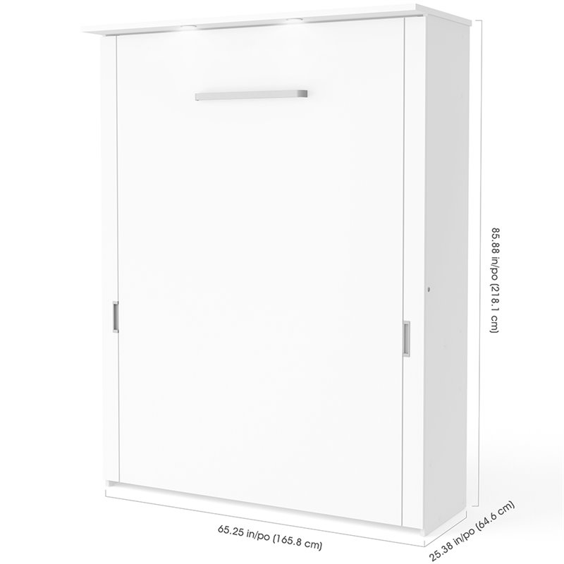 Atlin Designs Queen Wall Bed in White