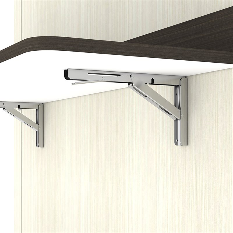 Atlin Designs Full Desk Wall Bed in White Chocolate