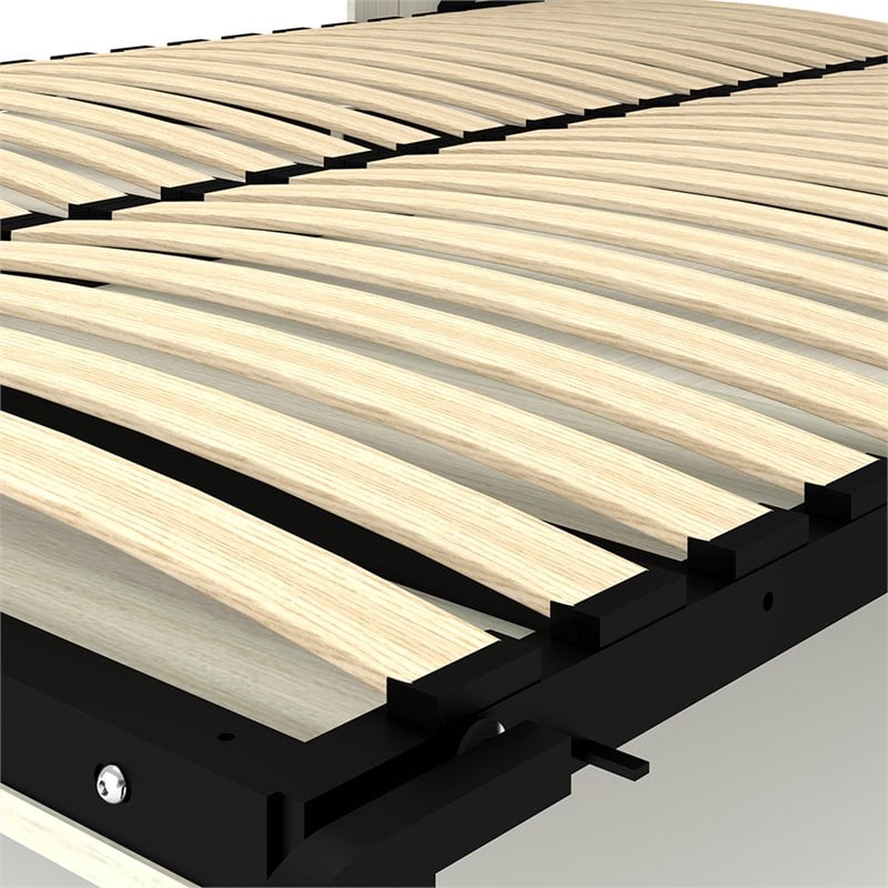 Atlin Designs Queen Desk Wall Bed in White Chocolate