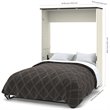 Atlin Designs Queen Desk Wall Bed in White Chocolate