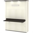 Atlin Designs Queen Desk Wall Bed in White Chocolate