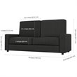 Atlin Designs 2-Piece Modern Wood Queen Murphy Bed Set in Gray/White