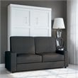 Atlin Designs 2 Piece Full Wall Bed Set in White and Gray