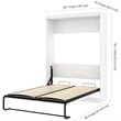 Atlin Designs 2 Piece Full Wall Bed Set in White and Gray