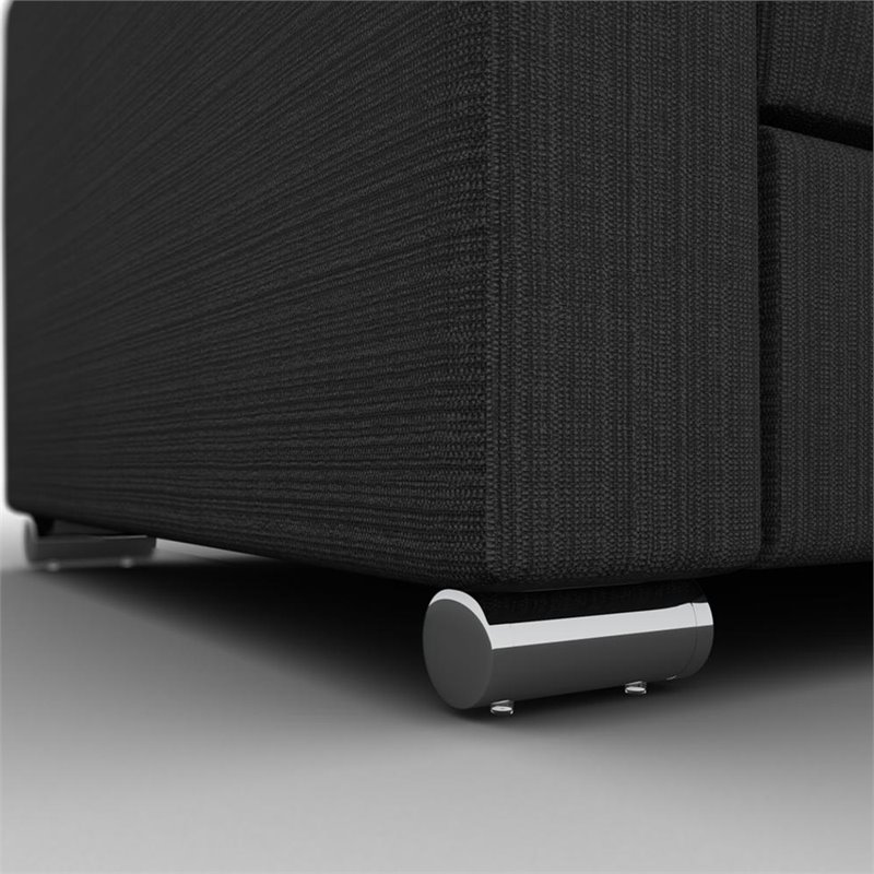 Atlin Designs Wood Queen Murphy Bed with Sofa & Organizers in White/Gray