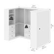 Atlin Designs Modern Wood Full Murphy Bed with Nightstands in Rustic Brown/White