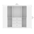 Atlin Designs Modern Wood Full Murphy Bed with Nightstands in Rustic Brown/White