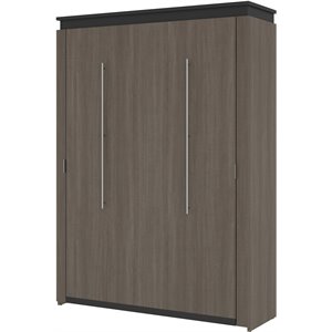 Atlin Designs 65&quot Queen Murphy Bed in Bark Gray and Graphite