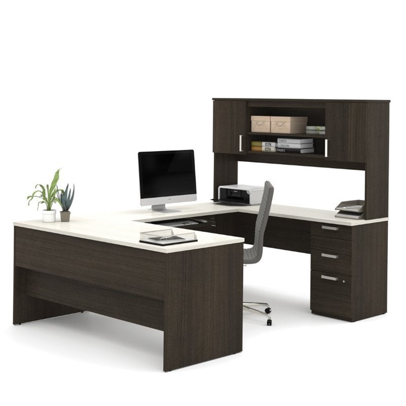 Atlin Designs 3 Piece Office Set in Dark and White Chocolate