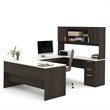 Atlin Designs 3 Piece Office Set in Dark and White Chocolate