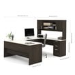 Atlin Designs 3 Piece Office Set in Dark and White Chocolate