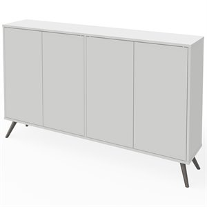 atlin designs contemporary storage console table in white