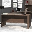 Atlin Designs Contemporary 4 PC Wood U-Shaped Desk with Hutch in Mahogany