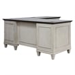 Atlin Designs 8 Drawers Two Tone Contemporary Wood L-Desk in White