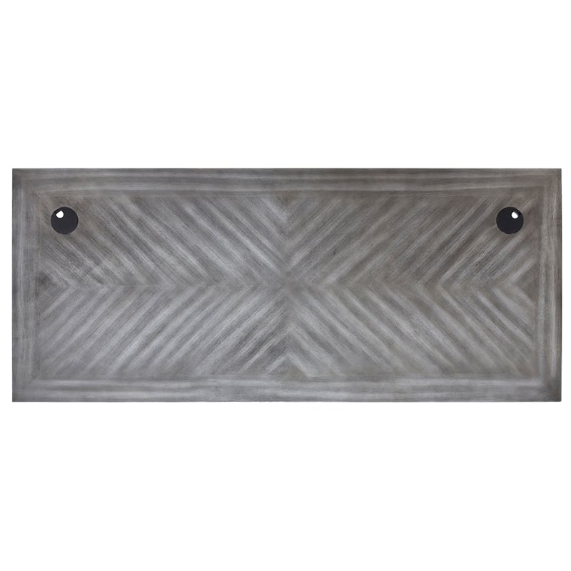 Atlin Designs 8 Drawers Two Tone Contemporary Wood L-Desk in White