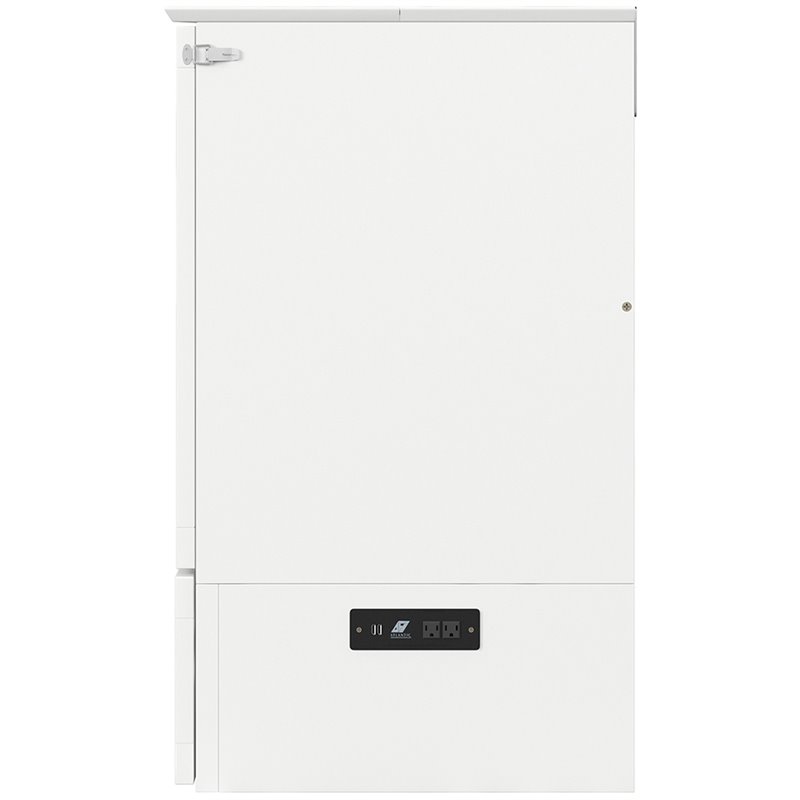 Atlin Designs Traditional Solid Wood Queen Murphy Bed Chest in White