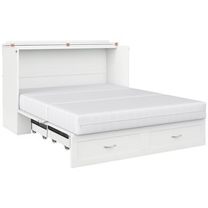 atlin designs queen murphy bed chest in white