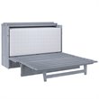 Atlin Designs Modern Solid Wood Murphy Bed Chest with Mattress in Driftwood
