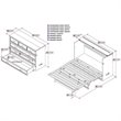 Atlin Designs Modern Solid Wood Murphy Bed Chest with Mattress in Driftwood