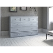 Atlin Designs Modern Solid Wood Murphy Bed Chest with Mattress in Driftwood