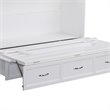 Atlin Designs Queen Traditional Wood Murphy Bed Chest Bed with Mattress in White