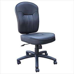 atlin designs black leather task chair
