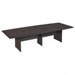 Atlin Design Boat Shaped Conference Table with Wood Base in Storm Gray
