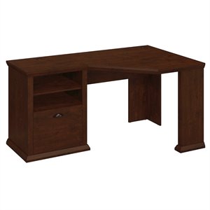 atlin designs traditional corner desk in antique cherry