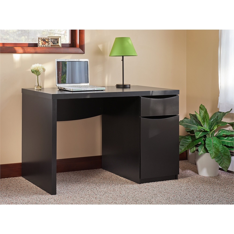 Atlin Designs Traditional Computer Desk in Classic Black