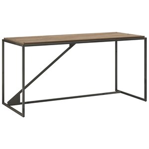 atlin designs traditional 62w industrial desk in rustic gray
