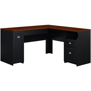 atlin designs l shaped desk with storage in antique black