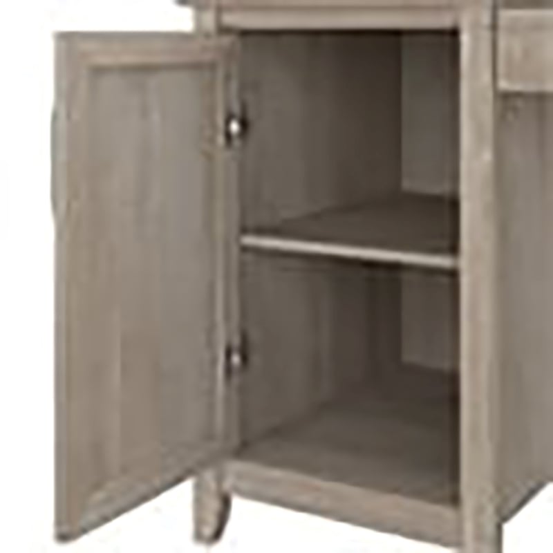 Atlin Designs Farmhouse Wood Computer Desk with Storage in Gray
