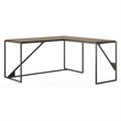 Atlin Designs 62W L Shaped Industrial Desk with Return in Rustic Gray