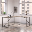Atlin Designs 62W L Shaped Industrial Desk with Return in Rustic Gray