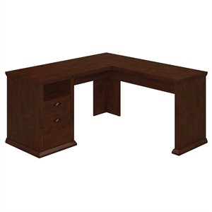 atlin designs l shaped desk with file and storage in antique cherry