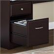 Atlin Designs 60W L Shaped Computer Desk with Hutch in Espresso Oak