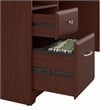 Atlin Designs 60W L Shaped Computer Desk with Drawers in Harvest Cherry