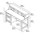 Atlin Designs Modern Wood Computer Desk with 2 Drawer Pedestal in White