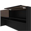 Atlin Designs 5 Piece L Shaped Computer Desk with Hutch in Antigua and Black