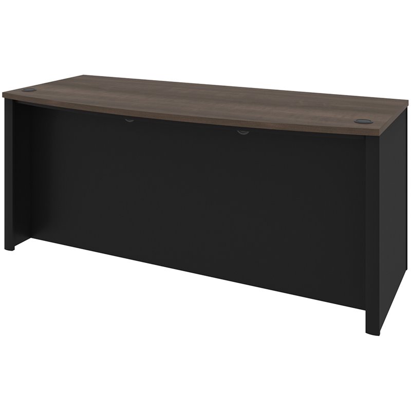 Atlin Designs Bowfront Writing Desk in Antigua and Black