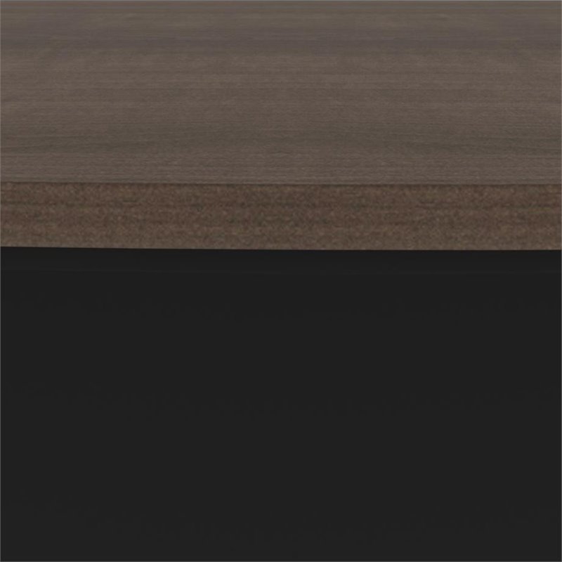 Atlin Designs Bowfront Writing Desk in Antigua and Black