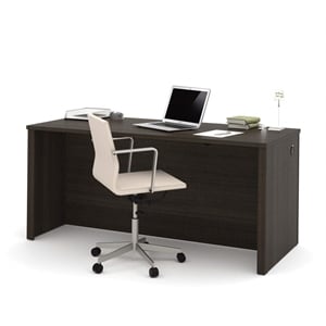 Atlin Designs 66&quot Executive Desk in Dark Chocolate