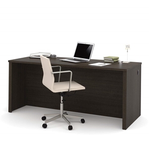 Atlin Designs 71&quot Executive Desk Shell in Dark Chocolate