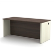Atlin Designs Executive Desk in White Chocolate and Antigua