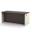 Atlin Designs Executive Desk in White Chocolate and Antigua