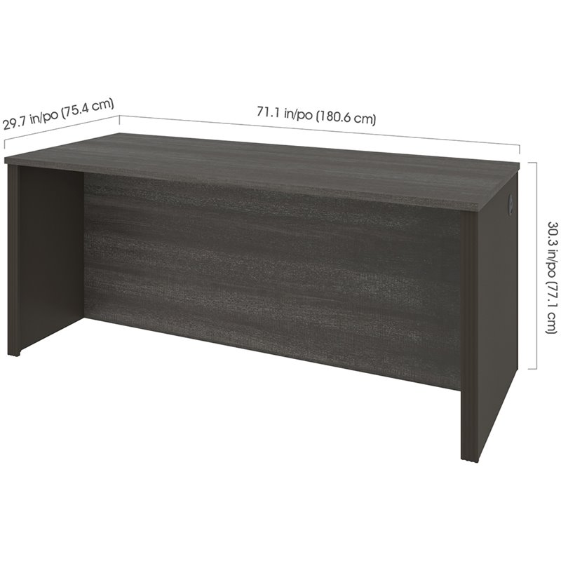 Atlin Designs Executive Writing Desk in Bark Gray and Slate